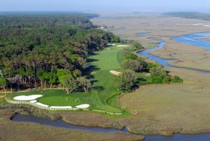 12 and 13 at Tidewater Golf Club in North Myrtle Beach looking out at Cherry Grove Beach and Marsh in South Carolina