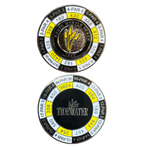 Yardage Coin Ball Marker with Removeable Small Marker